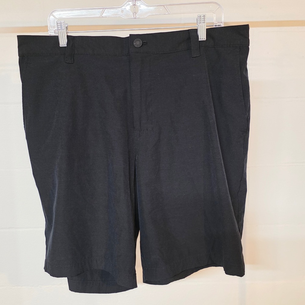 Banana Republic Mens Black Performance Shorts Size 38 Elastic Back Waist